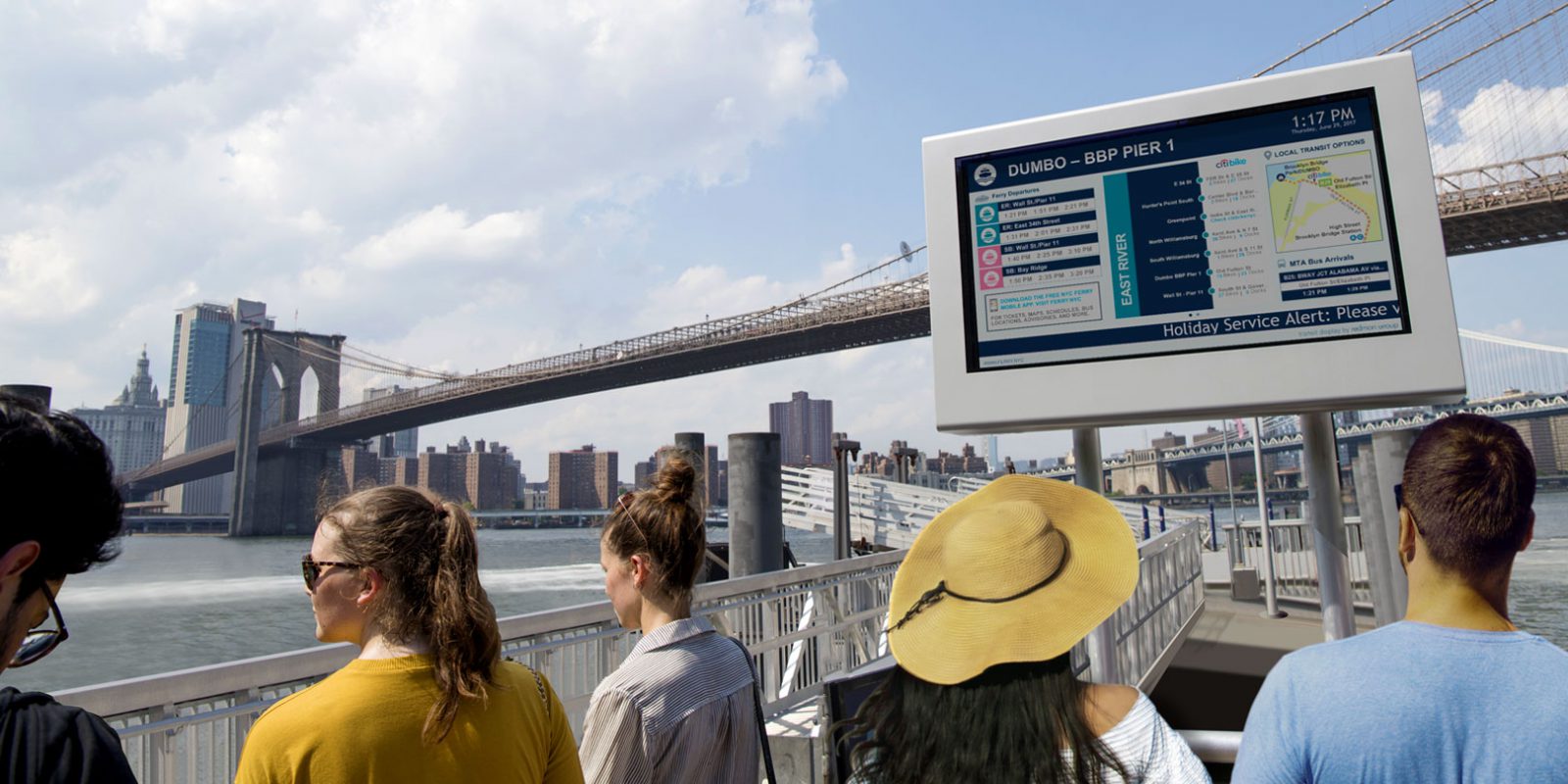 Image of a Transit Display at the NYC Ferry